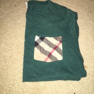 A green Burberry t-shirt
